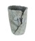 Weathered Finish Concrete Leaf Wrap Face Planter / Vase 8 Inches High